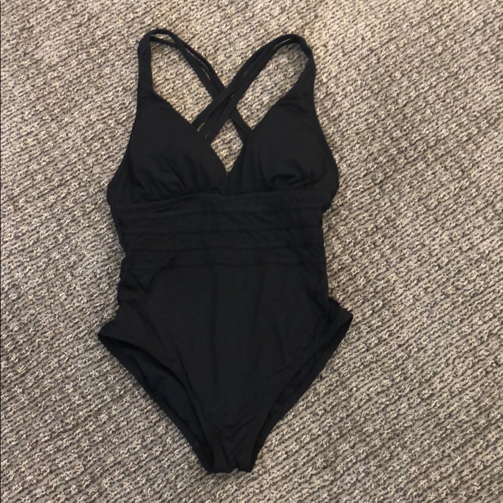 La Blanca black swimsuit.